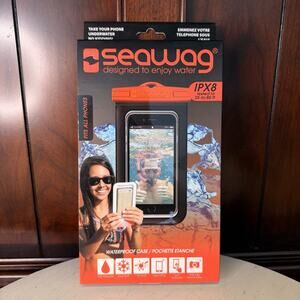 Seawag Waterproof Water Phone Case IPX8 Fits All Phones Orange And Black